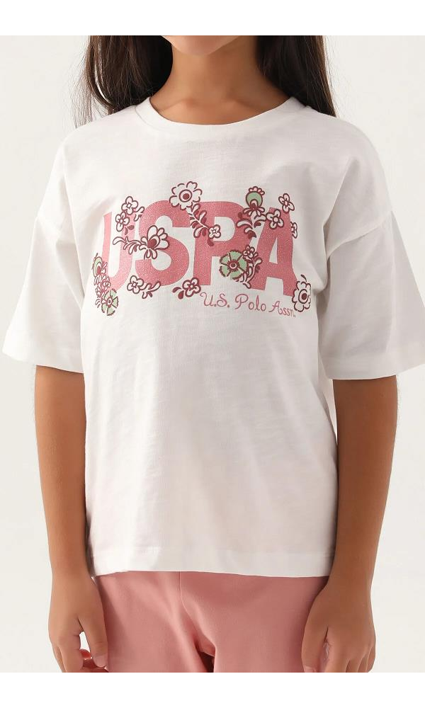 U.S. Polo Assn. 1801 Kız Çocuk pijama Takım KREM
