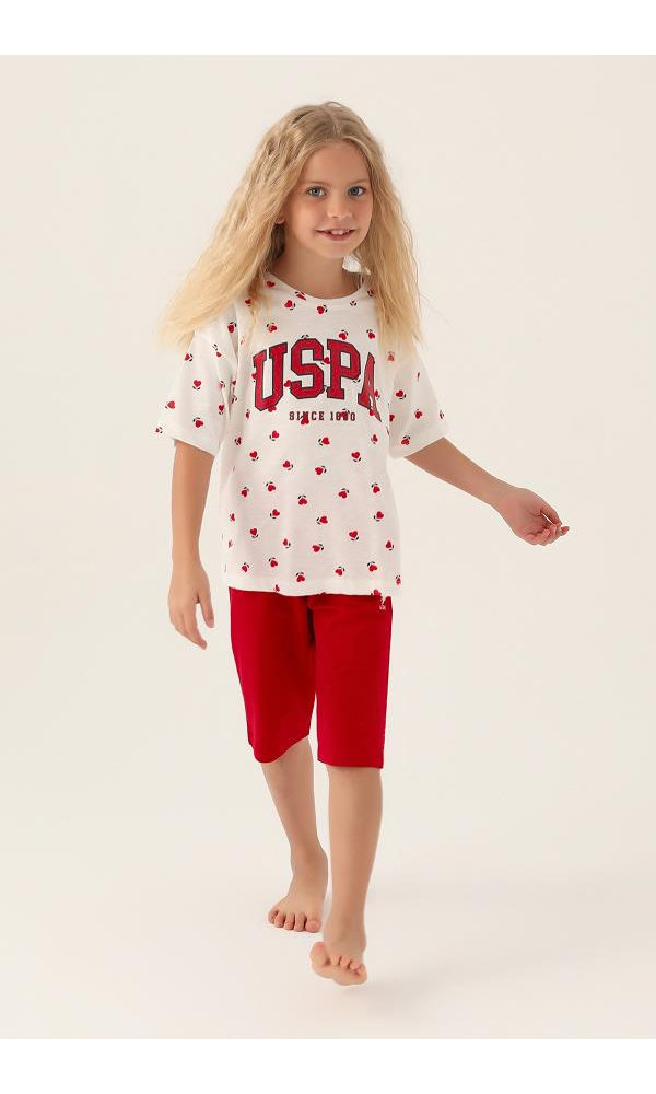 U.S. Polo Assn. 1831 Kız Çocuk Kapri Takım KAHVE