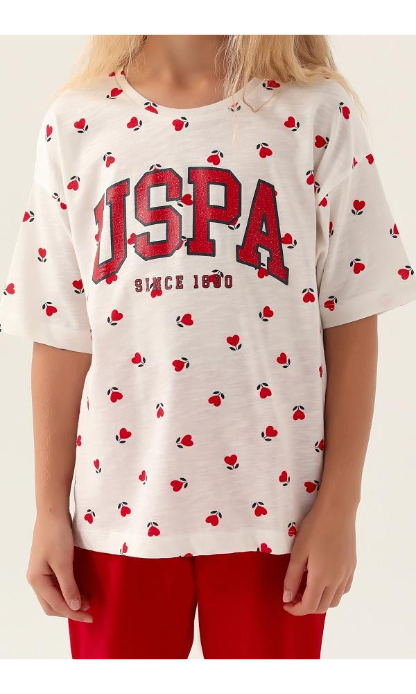 U.S. Polo Assn. 1831 Kız Çocuk Kapri Takım KAHVE