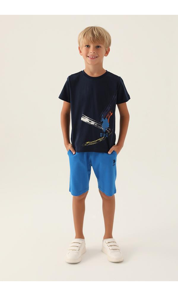 U.S. Polo Assn. Erkek Çocuk Bermuda Takım LACİVERT