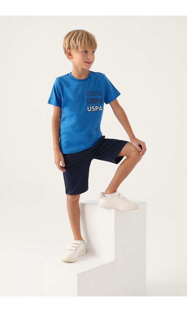 U.S. Polo Assn. Erkek Çocuk Bermuda Takım Krem Lvnt