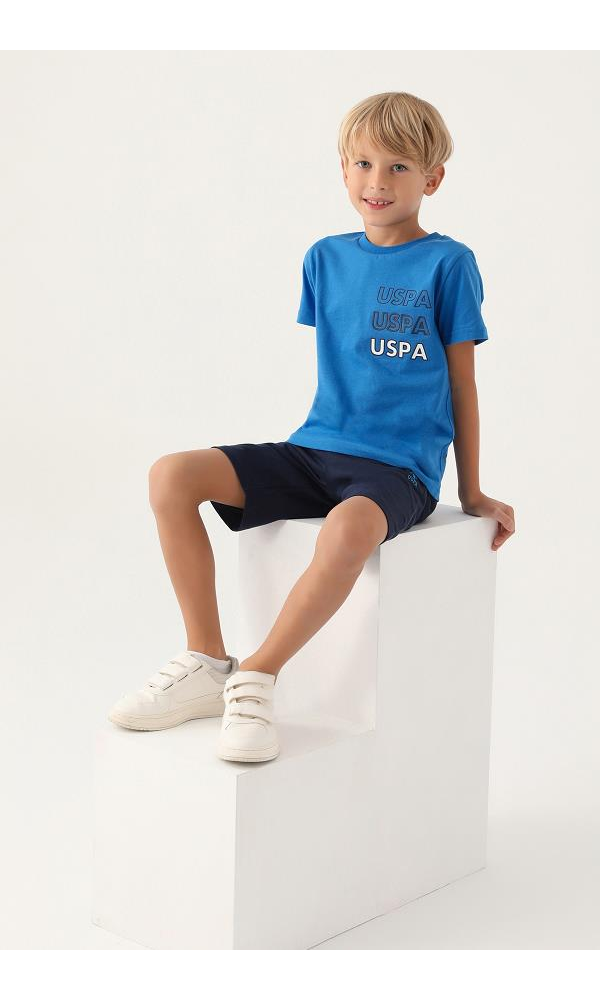 U.S. Polo Assn. Erkek Çocuk Bermuda Takım Krem Lvnt