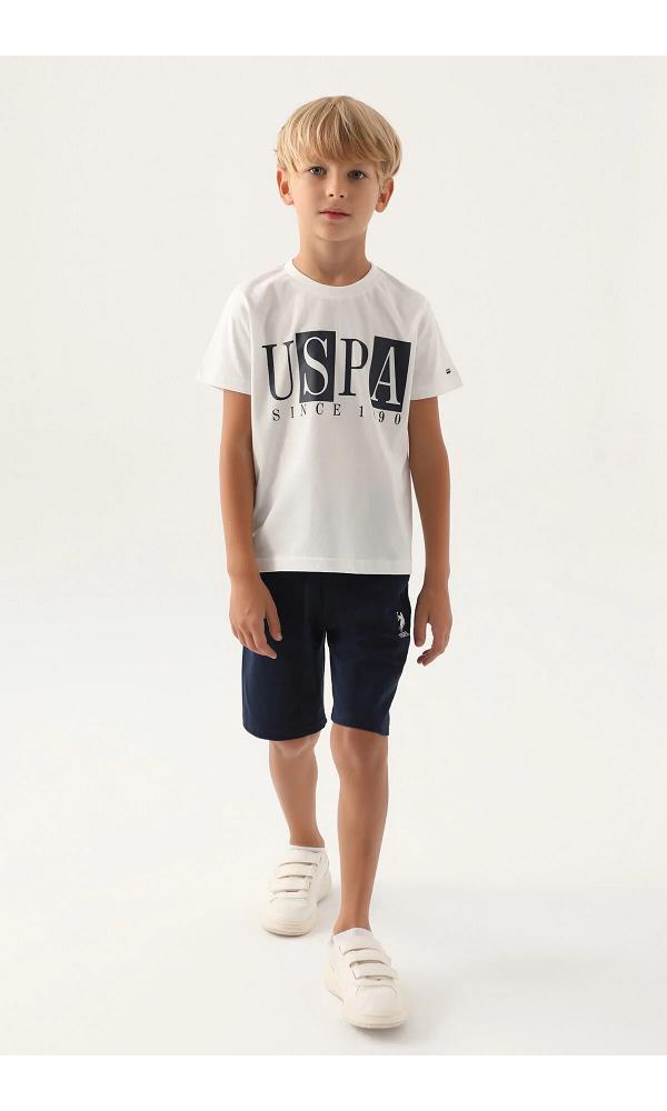 U.S. Polo Assn. Erkek Çocuk Bermuda Takım Kehribar