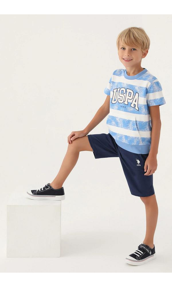 U.S. Polo Assn. Erkek Çocuk Bermuda Takım KREM