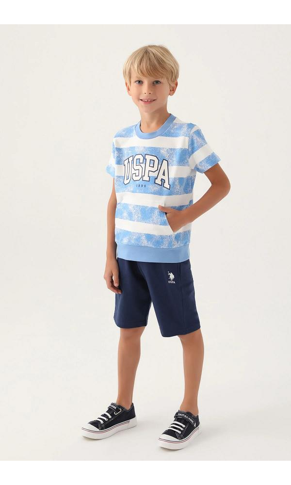 U.S. Polo Assn. Erkek Çocuk Bermuda Takım KREM
