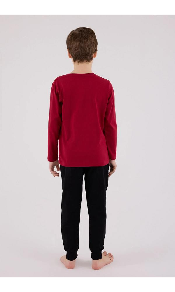 U.S. Polo Assn US2203-4 Erkek çocuk Pijama Takımı BORDO