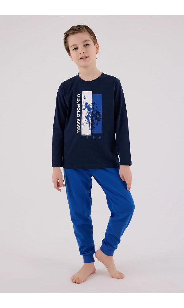 U.S. Polo Assn US2206 -4 Erkek çocuk Pijama Takımı LACİVERT