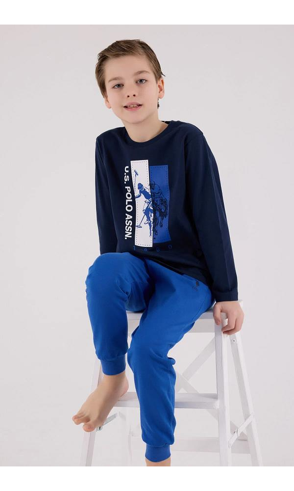 U.S. Polo Assn US2206 -4 Erkek çocuk Pijama Takımı LACİVERT