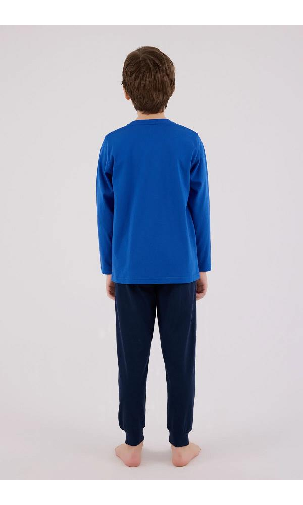 U.S. Polo Assn US2210-4  Erkek Çocuk Pijama Takımı Cobalt