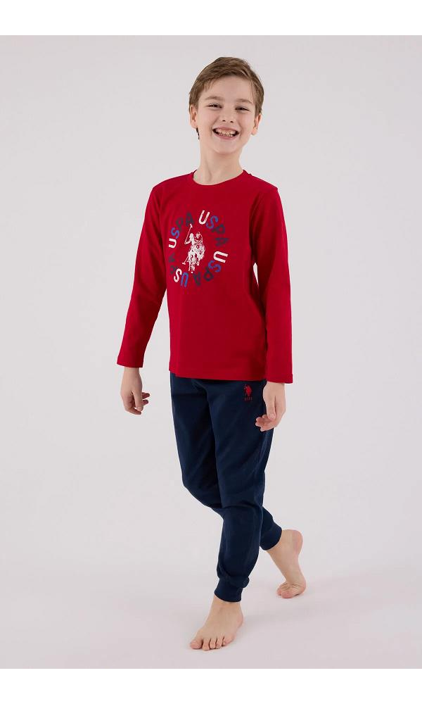U.S. Polo Assn US2214-4 Erkek Çocuk Pijama Takımı						ı KIRMIZI