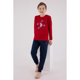 U.S. Polo Assn US2214-G Erkek Pijama Takımı LACİVERT