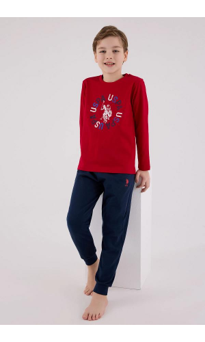 U.S. Polo Assn US2214-G Erkek Pijama Takımı LACİVERT
