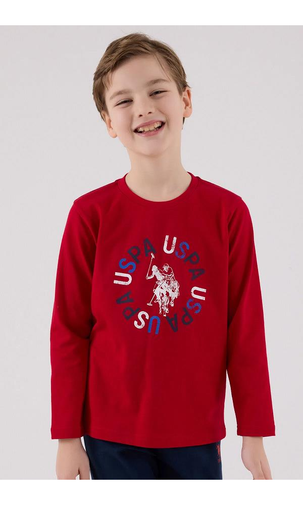 U.S. Polo Assn US2214-G Erkek Pijama Takımı LACİVERT