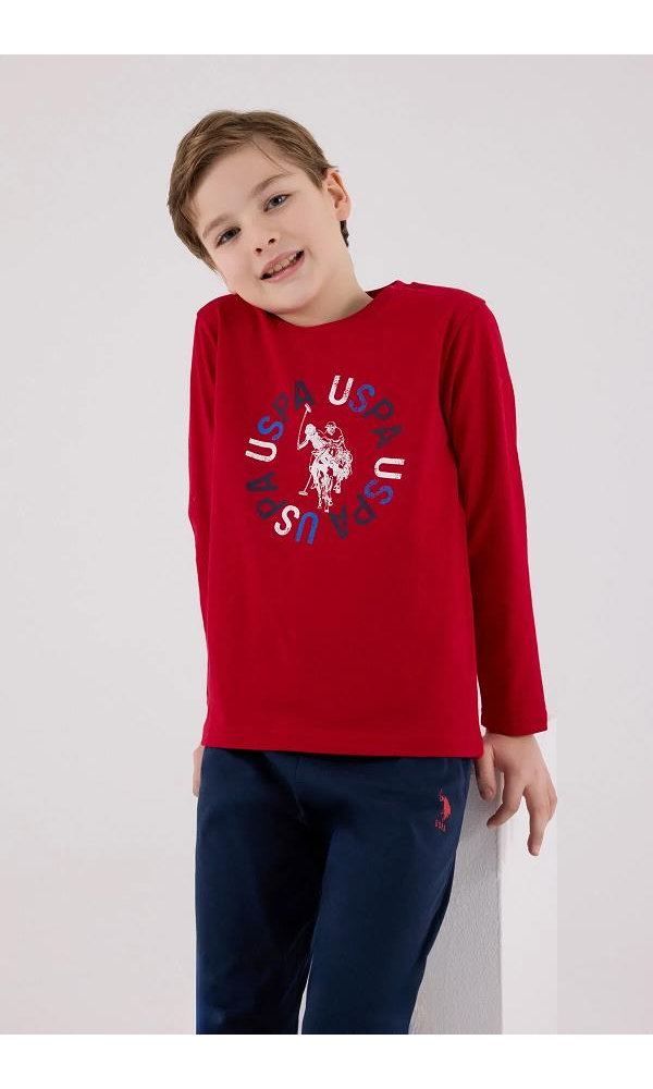 U.S. Polo Assn US2214-G Erkek Pijama Takımı LACİVERT