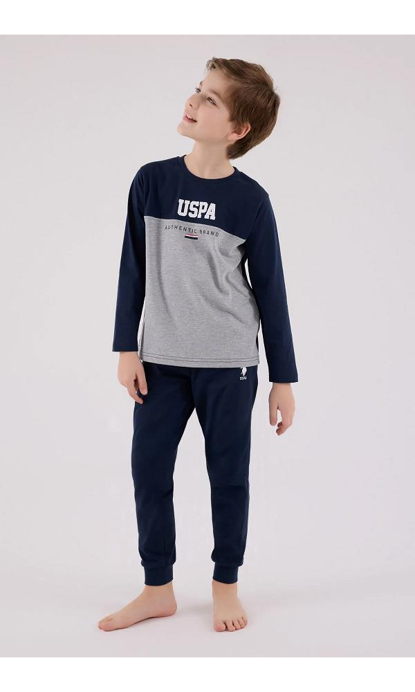 U.S. Polo Assn US2220-4  Erkek Çocuk Pijama Takımı İNDİGO