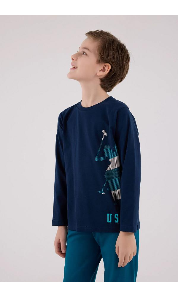 U.S. Polo Assn US2226-4  Erkek Çocuk Pijama Takım TAŞ