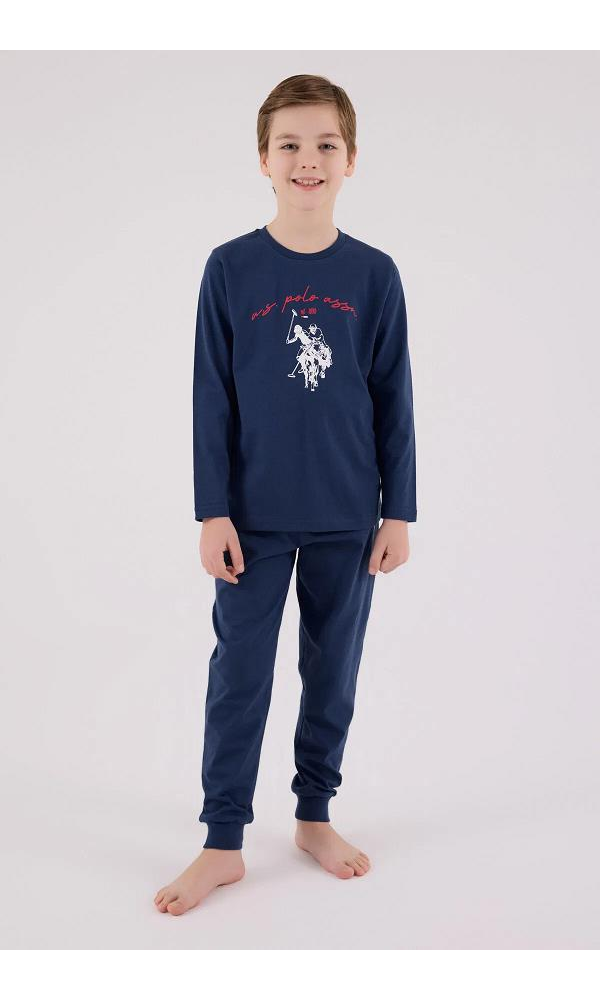 U.S. Polo Assn US2233-4  Erkek Çocuk Pijama Takımı İNDİGO