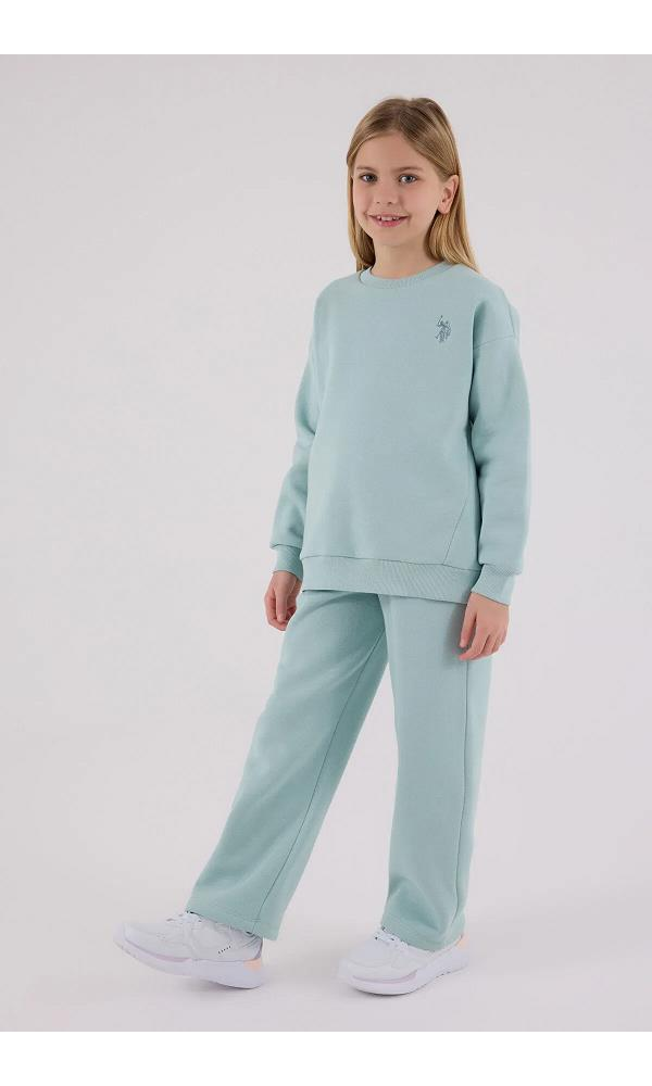 U.S. Polo Assn US2301-4 Kız çocuk İkili Takım SU YEŞİLİ