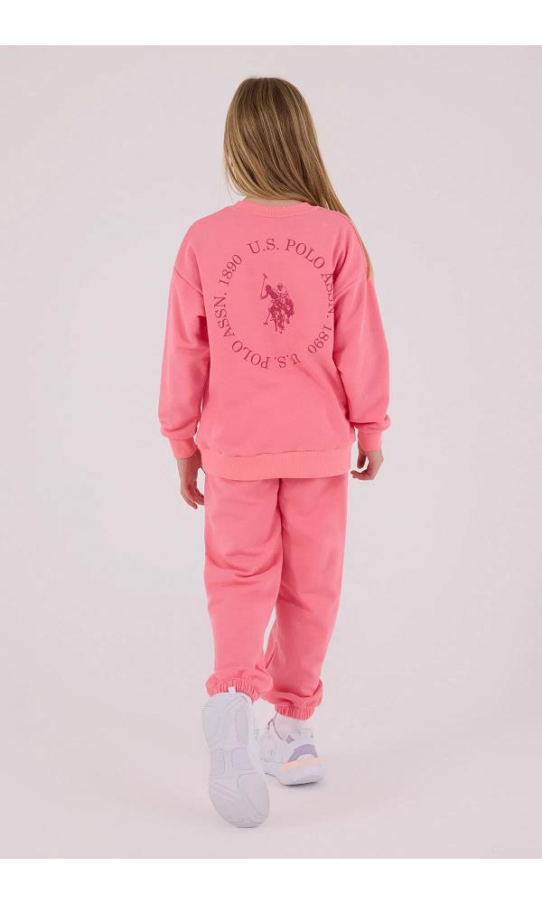 U.S. Polo Assn US2310-4  Kız İkili Takım Neon Pembe