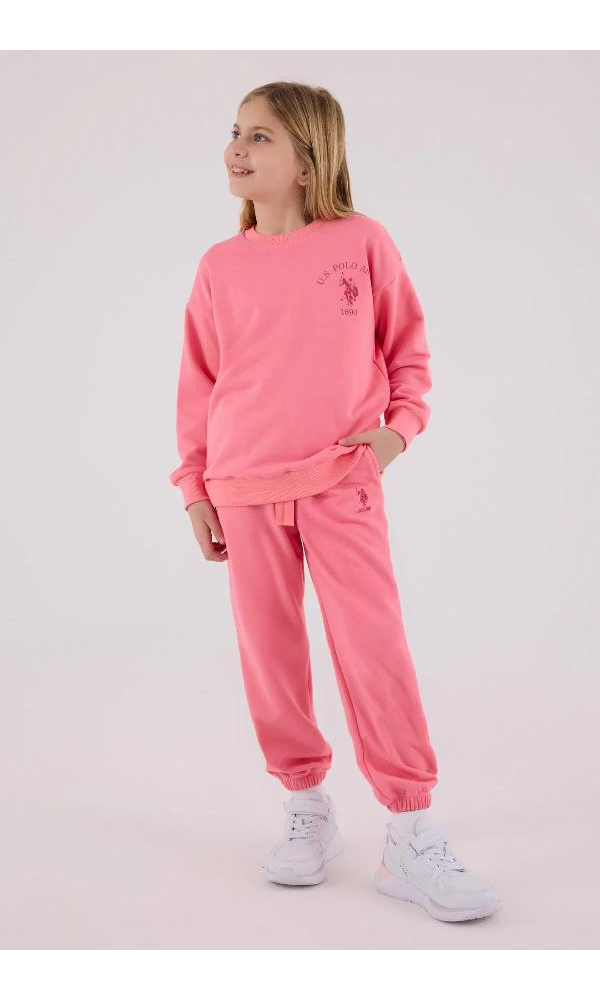 U.S. Polo Assn US2310-4  Kız İkili Takım Neon Pembe