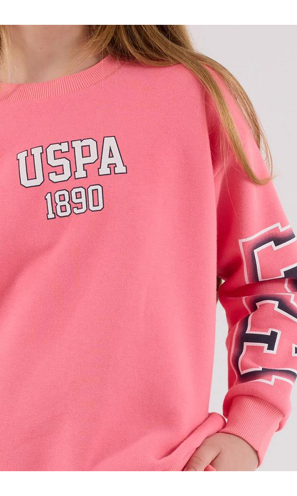 U.S. Polo Assn  US2314-4 Kız çocuk İkili Takım Neon Pembe