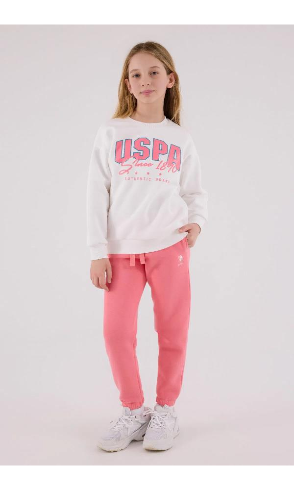 U.S. Polo Assn US2315-4 Kız çocuk İkili Takım BEYAZ