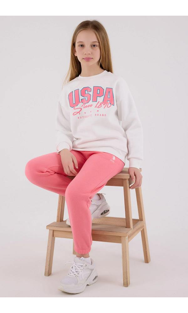 U.S. Polo Assn US2315-4 Kız çocuk İkili Takım BEYAZ