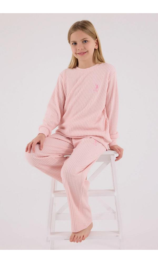 U.S. Polo Assn US2328-G Kız Çocuk Kaşkorse Takım bej