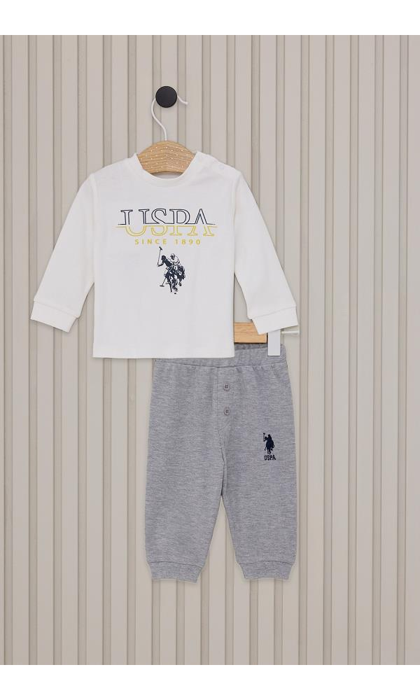 U.S Polo Assn USB2089 Us Polo Erkek Bebek 2Lı Takım MAVİ