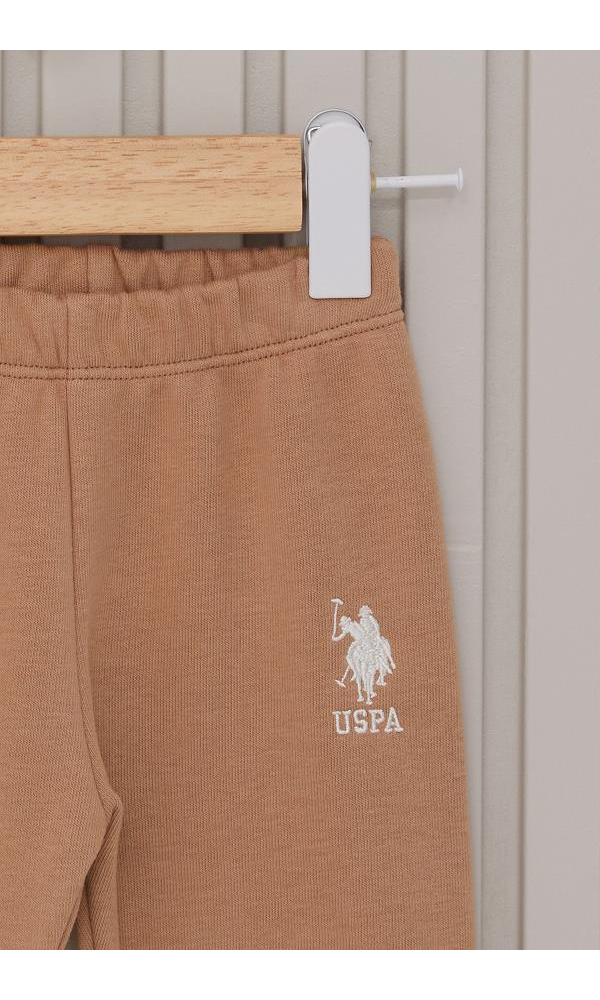 U.S Polo Assn USB2118 Us Polo Kız Bebek Uzun Kol 2Lı Takım Açık Bej