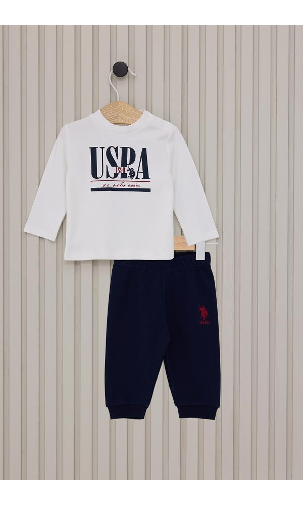 U.S Polo Assn USB2160 Us Polo Erkek Bebek 3Lu Takım MAVİ