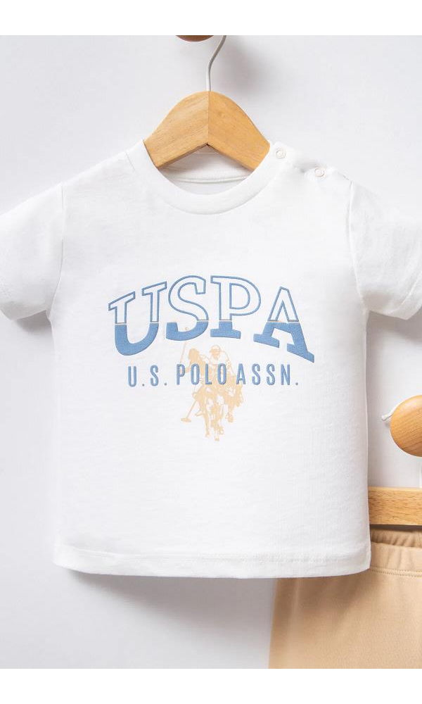 U.S Polo Assn USB2291  Erkek Bebek 2Li Takım KIRMIZI