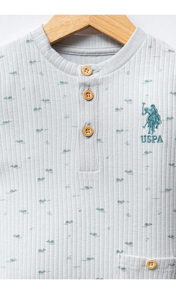 U.S Polo Assn USB2312  Erkek Bebek Tulum PUDRA