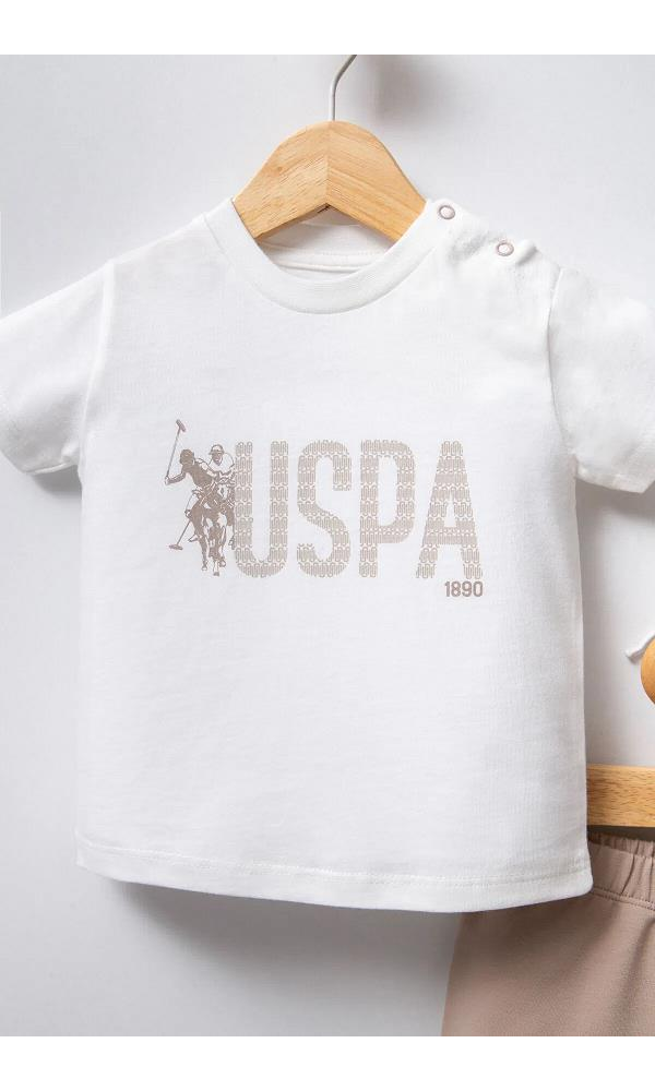 U.S Polo Assn USB2334  Erkek Bebek 2Li Takım SU YEŞİLİ