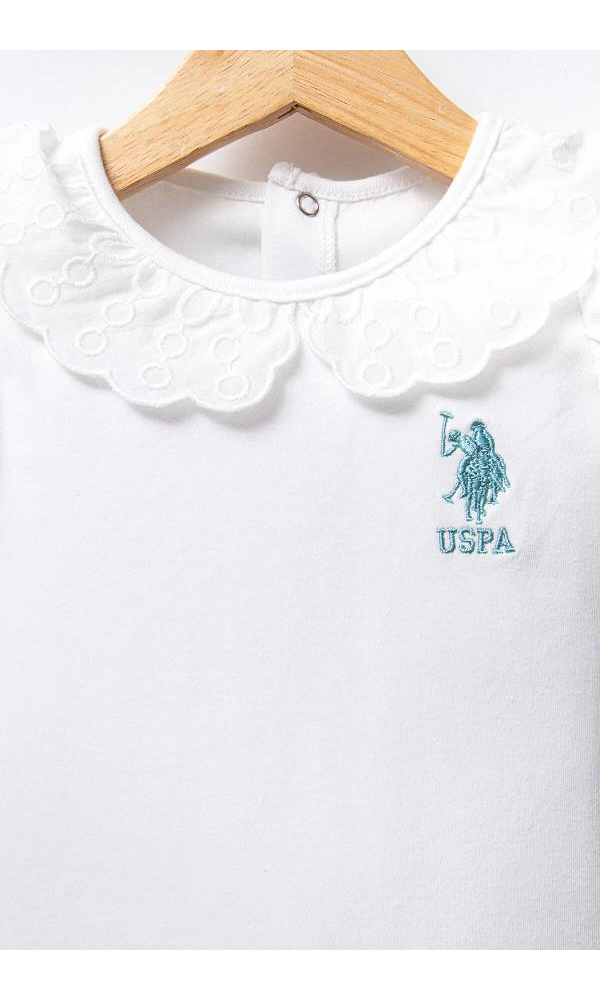 U.S Polo Assn USB2386 U.S Polo Assn Kız Bebek 2Li Takım Açık Bej
