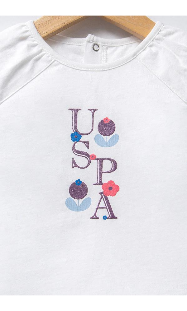 U.S Polo Assn USB2410 Kız Bebek 2Li Takım BEYAZ
