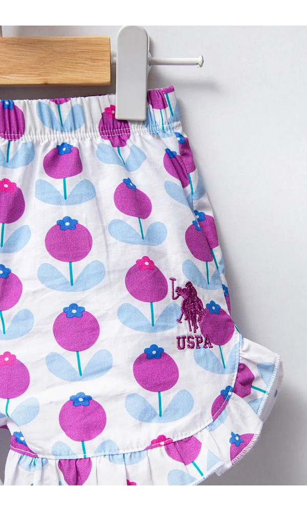 U.S Polo Assn USB2410 Kız Bebek 2Li Takım BEYAZ