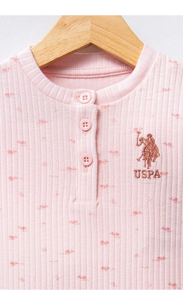 U.S Polo Assn USB2457  Kız Bebek Tulum SU YEŞİLİ