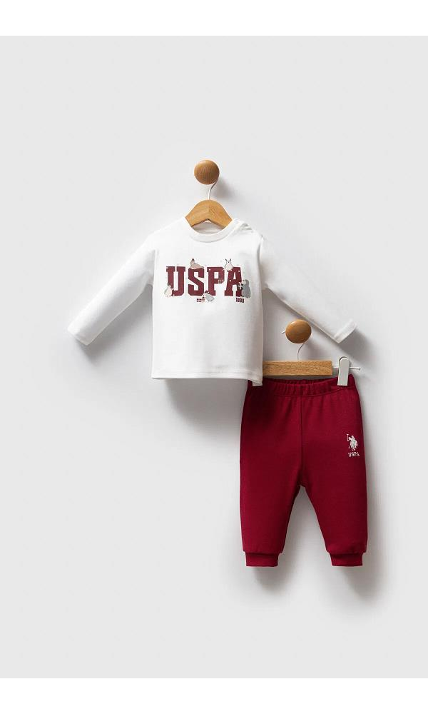 U.S Polo Assn USB2533 Erkek Bebek 3lü takım MAVİ