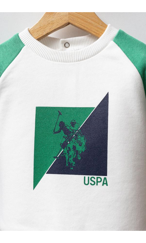 U.S. Polo Assn USB2551  Erkek Bebek 2Li Takım beyaz-kırmızı