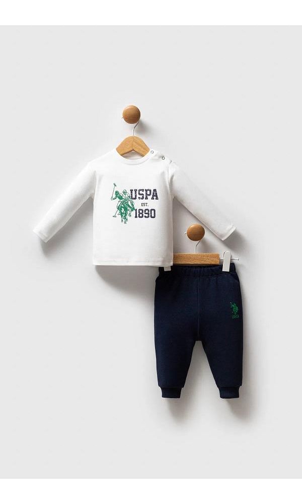 U.S Polo Assn USB2553 Erkek Bebek 3lü takım LACİVERT