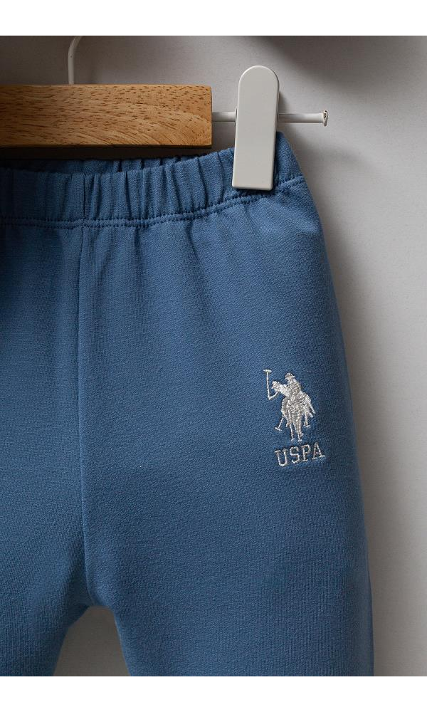 U.S Polo Assn USB2554  Erkek Bebek 2li takım MAVİ