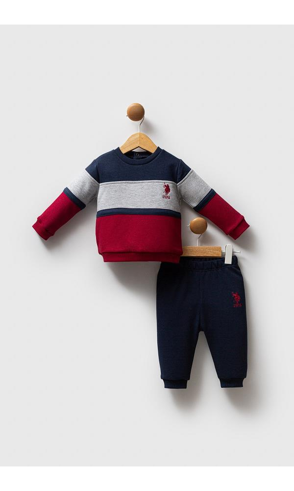 U.S Polo Assn USB2562  Erkek Bebek 2li Takım Lila