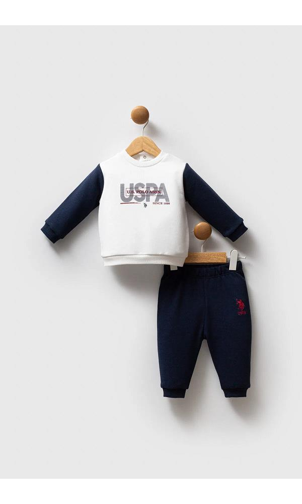 U.S Polo Assn USB2563 Erkek Bebek 2li takım KAHVE