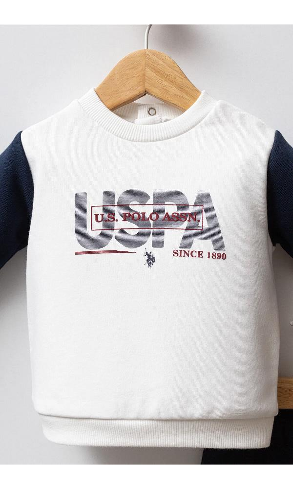 U.S Polo Assn USB2563 Erkek Bebek 2li takım KAHVE