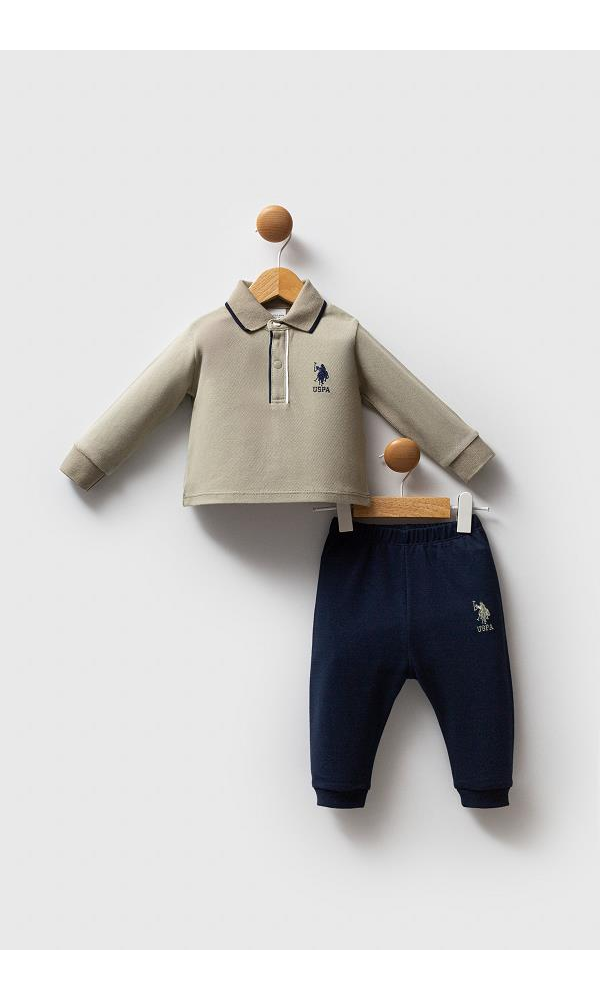U.S. Polo Assn  USB2570 Erkek Bebek 2Li Takım LACİVERT