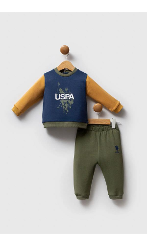 U.S. Polo Assn USB2572 Erkek Bebek 2Li Takım YEŞİL