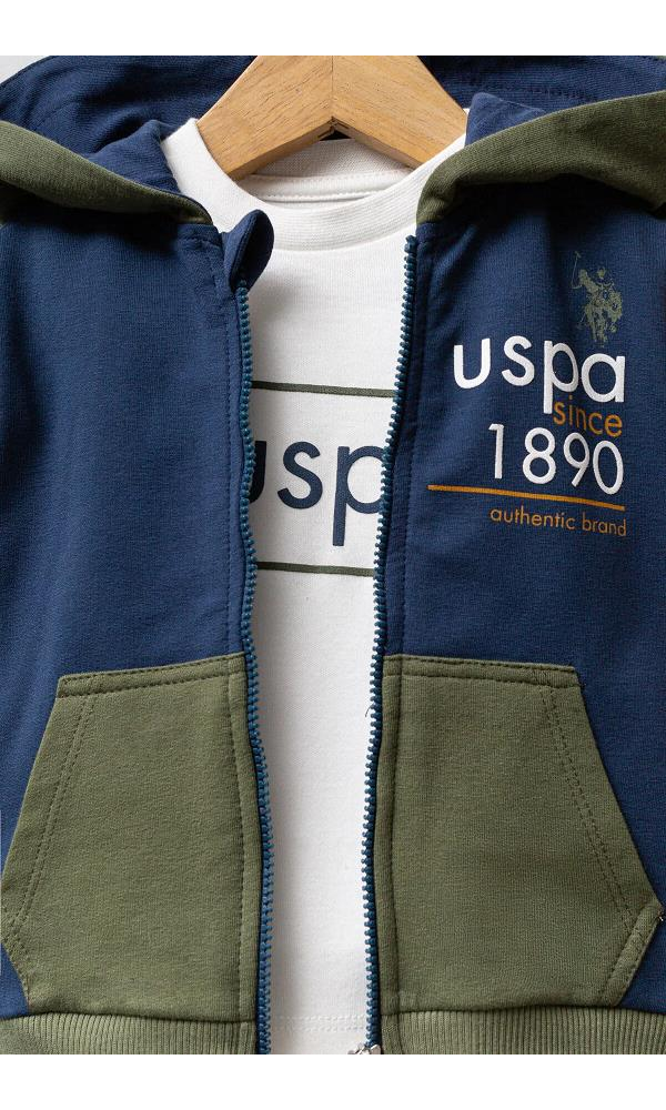 U.S. Polo Assn USB2574 Erkek Bebek 3Lü Takım HARDAL