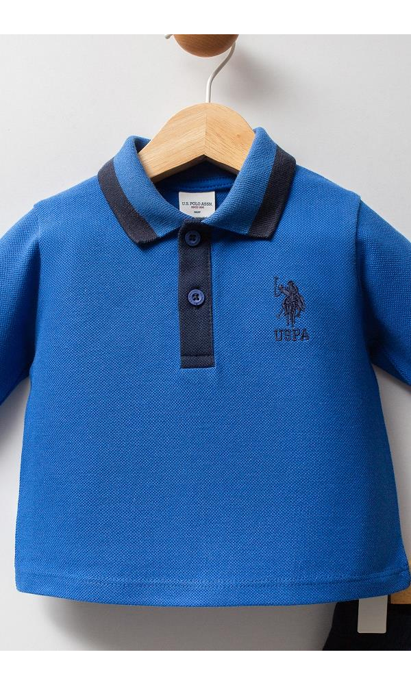 U.S. Polo Assn USB2575  Erkek Bebek 2Li Takım Cobalt