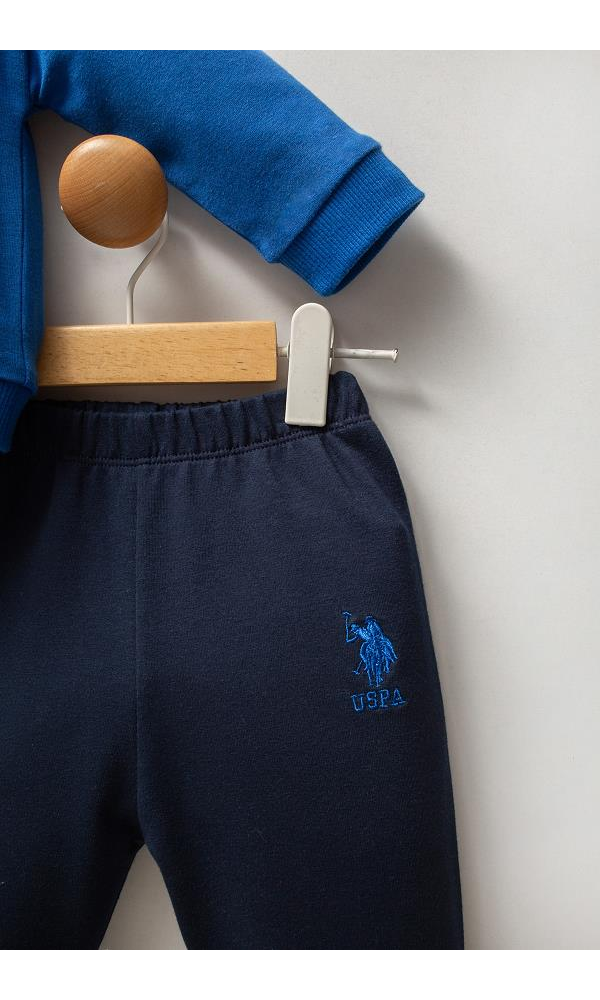 U.S. Polo Assn  USB2580 Erkek Bebek 2Li Takım Cobalt